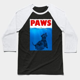 Scottie Silhouettes PAWS Tee for Admirers of Terrier Majesty Baseball T-Shirt